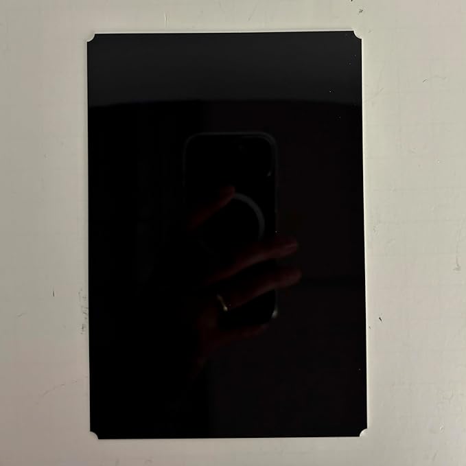 Blank Metal Plates for Laser Engraving - 4 Pack | Aluminum Sheets 0.020" Thick | CO2, Diode, Fiber Laser Compatible | Multiple Sizes & Colors (Black (engraves silver), 1x4.25 inch)