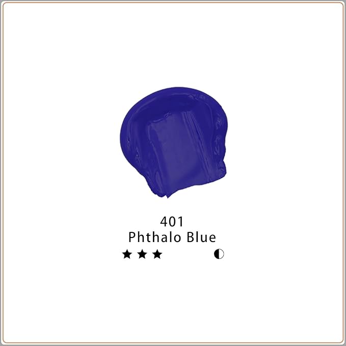 Artecho Blue Acrylic Paint, Phthalo Blue Paint (120ml / 4.05oz) Tubes, Art Craft Paints for Canvas, Rock, Stone, Wood, Fabric, Art Supplies