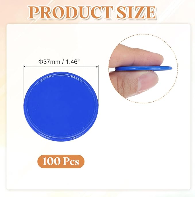 uxcell Plastic Poker Chips, Learning Counters Counting Counters Disks Markers Opaque Game Tokens for Game Play Math Counting