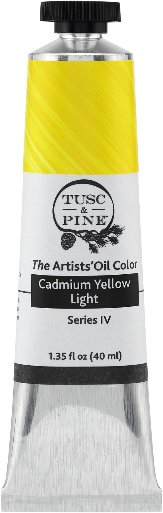 Tusc & Pine Artist Oil Paint - Cadmium Yellow Light, 40 ml, Non-Yellowing, Rich & Creamy Consistency, Maximum Pigment Load, Small Batch Milled Oil Paints Made in the USA for Professional Artists
