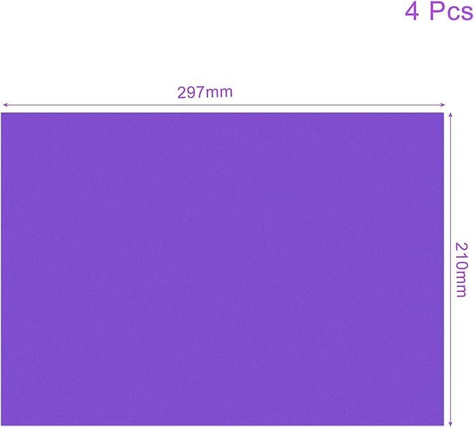 DMiotech 4Pcs Correction Gel Light Filter Overlay Transparent Plastic PVC Sheets Matte Purple for Photo，Film,Video