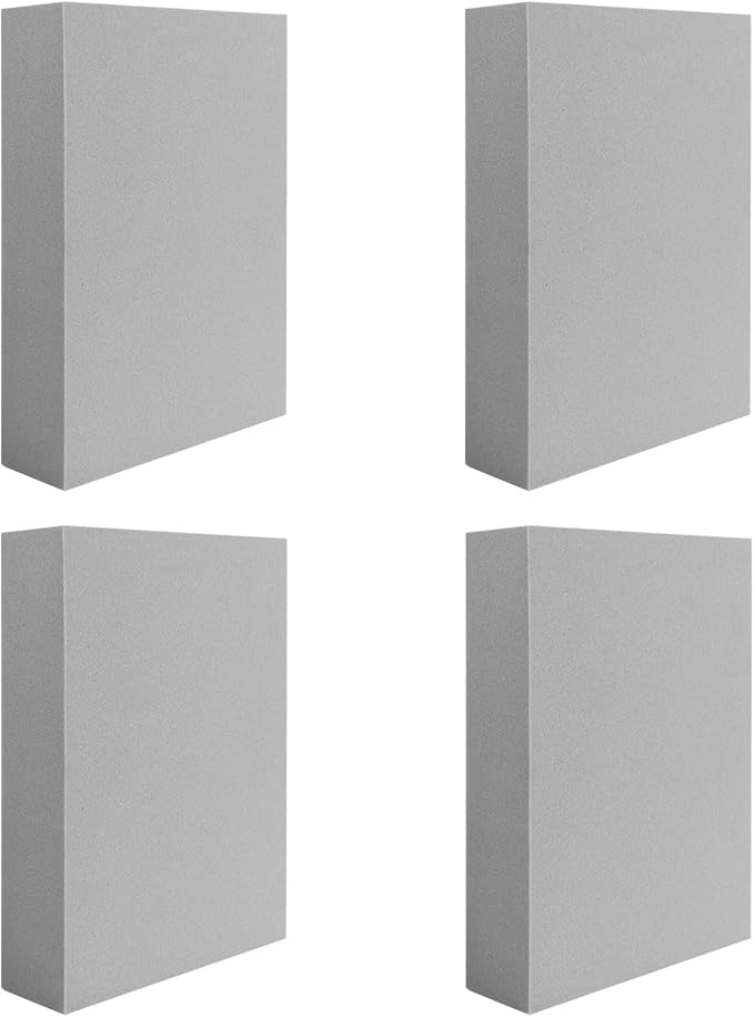 BAOFALI 4 Pcs Stamping Foam Grey Moldable Foam Stamps Plastic Dry Foam Stamp Pad Cut and Dry Foam Stamping Foam Block for Sculpture, Modeling, DIY Arts and Handicrafts Projects