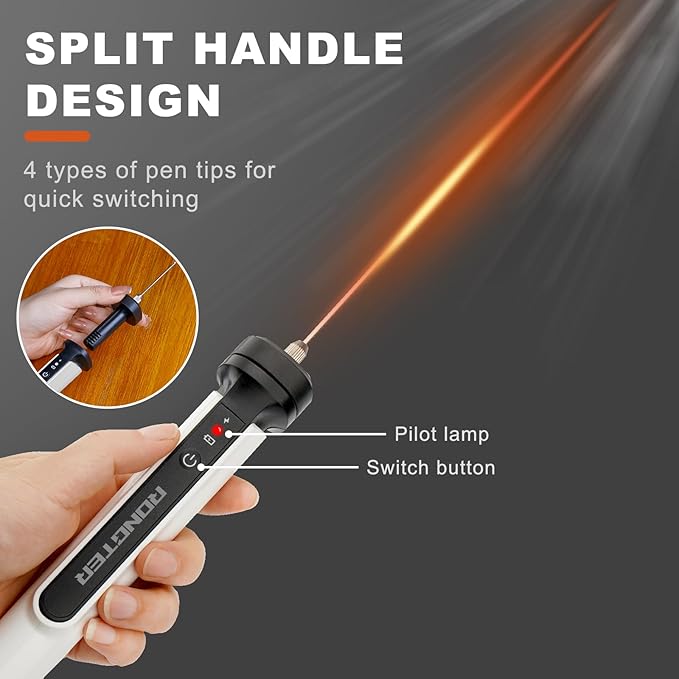 4 in 1 Hot Wire Electric Foam Cutter kit, Styrofoam Cutting Tool 15W/ 6V, Heated Foam Carving Knife Kit. (Bagged White)