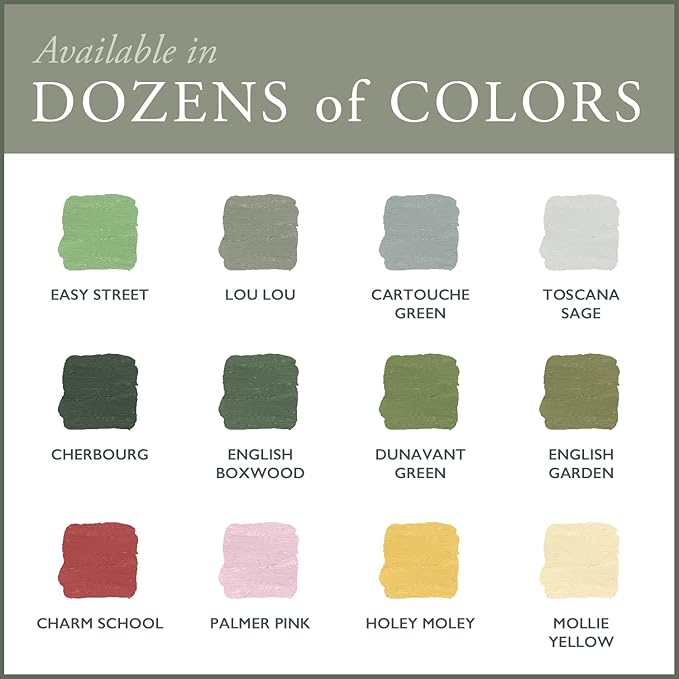 AMY HOWARD AT HOME Chalk-Based One Step Paint for Furniture, Cabinetry, Decor, Finish, and More | No Stripping, Sanding, or Priming | Medium Base | 16 Ounce | Dunavant Green