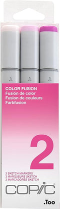 Copic Sketch, Alcohol-based Markers, 3pc Set, Color Fusion #2, Pink