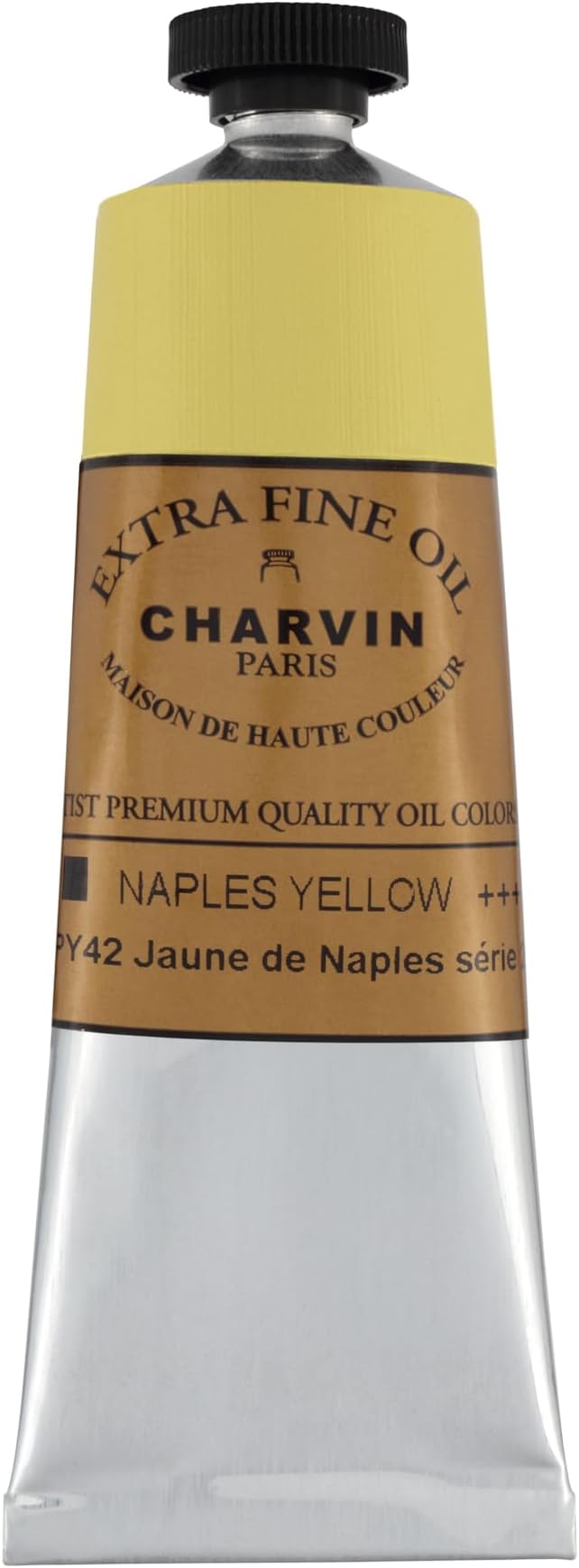 Charvin Extra Fine Oil Paint, Naples Yellow 60 ml - Triple-Milled, Rich Texture, Poppy Oil-Based, Light-Fast, Handmade, Archival Quality