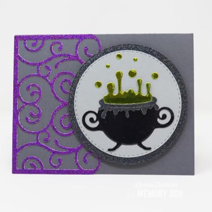 Cutting Dies Metal Stencils Scrapbooking Tools Flowers Lace Frame DIY Embossing Template for Paper Card Making Album Arts Crafts Supplies (Halloween Vine Frame-11.1x14.3cm)