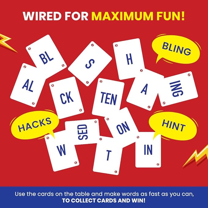 Card Game - Fletter Fuse, Fast-paced Word Game for All Ages, Fun for Family Game Night, Vocabulary Building, Gifts for Kids Ages 8, 9, & 10 Years