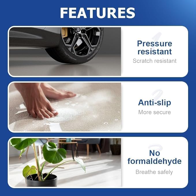 Epoxy Colored Sand Floor Paint, Epoxy Floor Paint for Concrete, High Gloss Marble Effect Coating, Waterproof Non-Slip Concrete Paints, Suitable for Indoor/Outdoor Use (Orange,16 oz/0.5 kg)