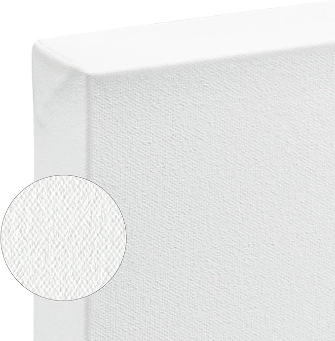 SoHo Urban Artist, 5x7 Heavyweight Stretched Cotton Canvas for Painting - 1.5" Deep- 3 Pack, Triple Primed, 100% Cotton Canvas, Archival, Universal Primed for Oil, Acrylic, Alkyd, Mixed Media