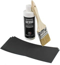 White Gesso Canvas Primer Bundle 8 oz. with Application Brush and Sandpaper. Keep Paint from Absorbing! Whether Acrylics, Oils, Watercolors or Pastels, Make Every Painting Look its Absolute Best