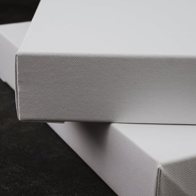 PHOENIX 11x14 Inch 2 Pack Museum Canvas - 2 3/8 Inch Thick Porfile Deep Stretched Canvas for Painting 100% Cotton 11 Oz. Gesso Primed White Blank Professional Canvas Oil & Acrylic Paints