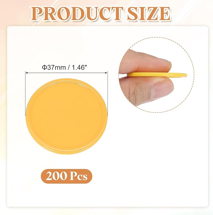uxcell Plastic Poker Chips, Learning Counters Counting Counters Disk Marker Opaque Game Token for Game Play Math Counting