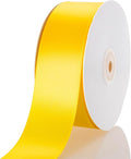 1-1/2 Inch Yellow Ribbon, 50 Yards Craft Polyester Satin Ribbon Perfect for Gift Wrapping, Handmade Roses, Wedding Party Decorations and DIY Crafts