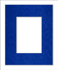 8x10 Mat Bevel Cut for 5x8 Photos - Acid Free Royal Blue Suede Precut Matboard - For Pictures, Photos, Framing - 4-ply Thickness