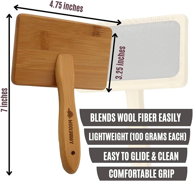 Woolbuddy Wool Carder and 24 Colors Felting Wool Kit