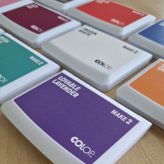COLOP Make Series, Ink Stamp Pads, with Non-Toxic Premium Ink, Water-Based Acid-Free (Frozen White, Make 2-2-3/4" x 4-1/4")