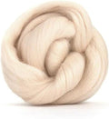 Revolution Fibers Merino Wool Roving | Premium Combed Wool Top | 22 Micron, Perfect for Felting Projects, Spinning, Wall Hangings and Tapestry (Eggshell)