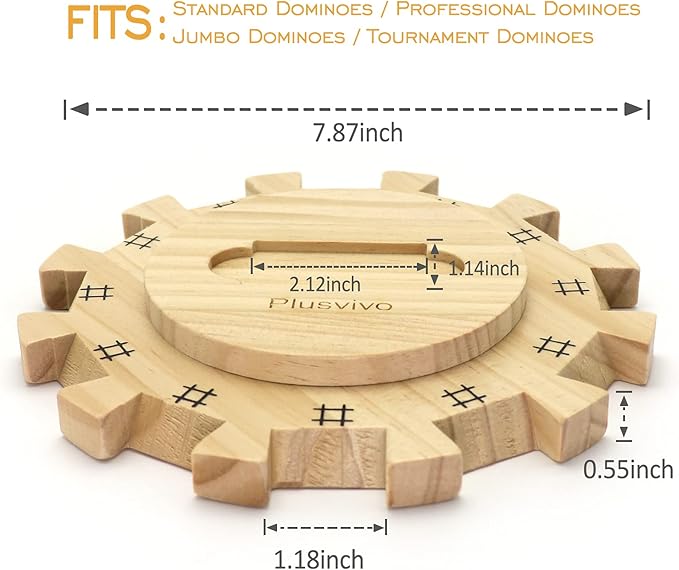 Mexican Train Dominoes Accessories Set-Including a 7.89-Inch Wooden Mexican Train Hub up to 12 Players, 12 Metal Train Markers, and a 70-Sheet Mexican Train Score Pads