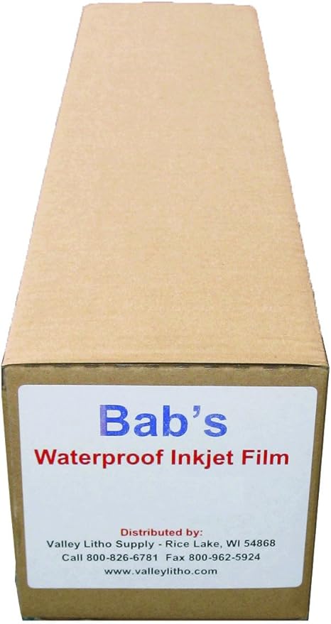 Premium Waterproof Inkjet Film For Positives 36" x 100' Roll