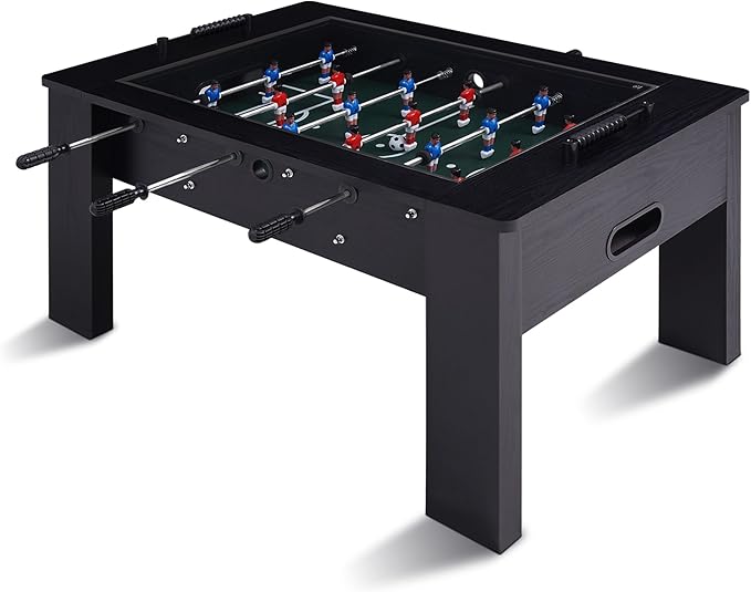 Foosball Coffee Table, 42" Soccer Game Table with Tempered Glass, Modern Game Table with 2 Balls for Adults, Kids, Home, Indoor Family Living Room