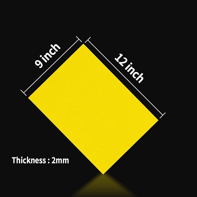 MEARCOOH Yellow Foam Sheets Crafts 9x12 Inch 2mm Eva Color Craft Foam Paper for Crafts Project Preschoolers Classroom Scrapbooking DIY Cosplay(10 Sheets)