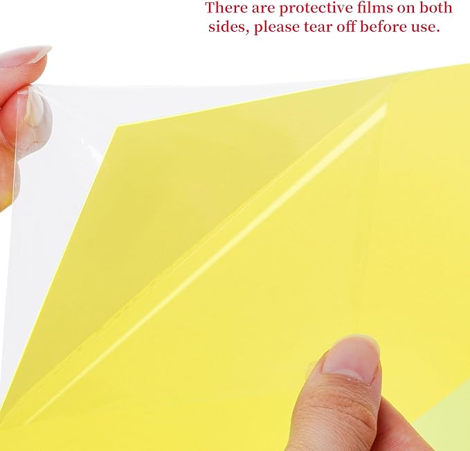 Lystaii 9pcs Lighting Gel Filter 11.8 x 11.8 Inches Gel Light Filter Color Correction Colored Overlays Transparent Color Filters Film Plastic Sheets for Film, Video, Photo, Stage Studio (Yellow)