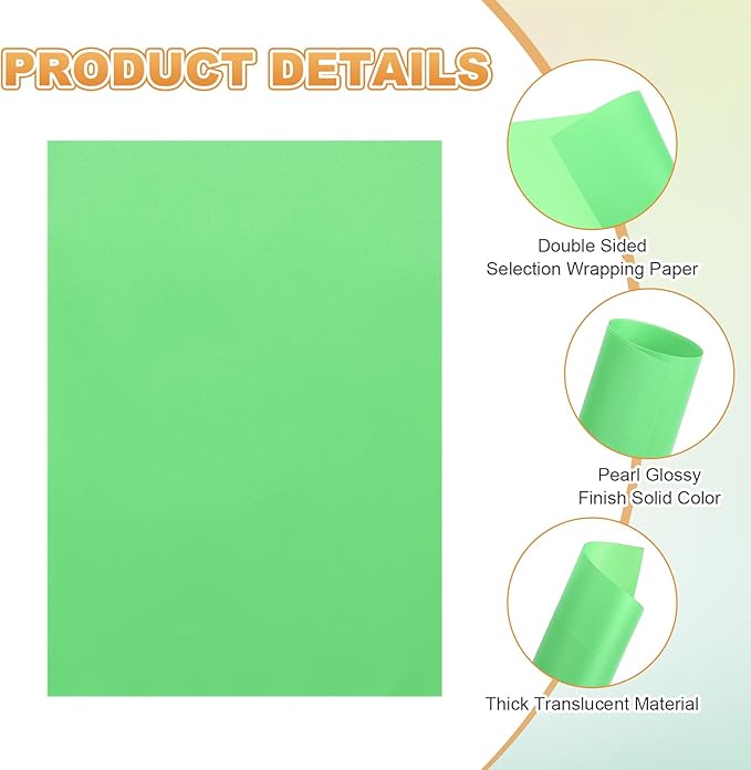 MECCANIXITY 100 Sheet Colored Vellum Paper 5.9" x 8.3", 100gsm Translucent Printable Vellum Sheets for Printing Wedding Invitations Inkjet Laser Printer, Green