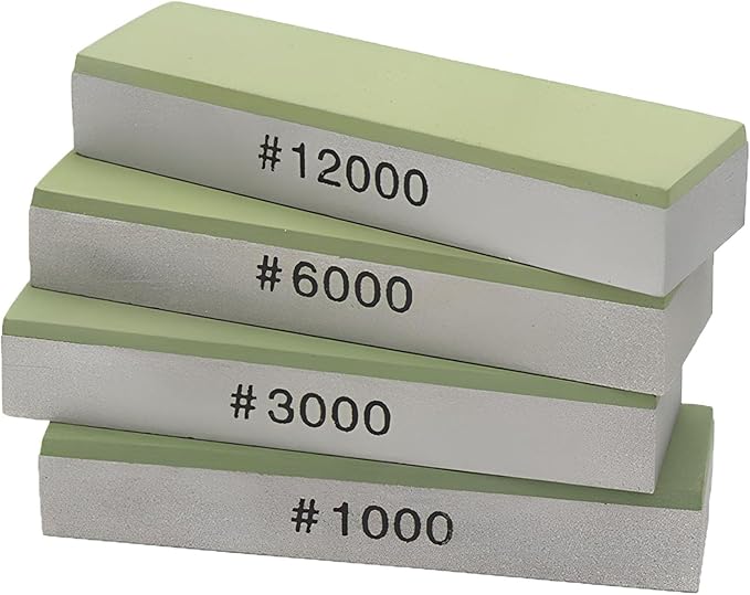 Small Travel-Portable Diamond Resin Sharpening Stone - 12000 Grit Whetstone Knife Sharpener