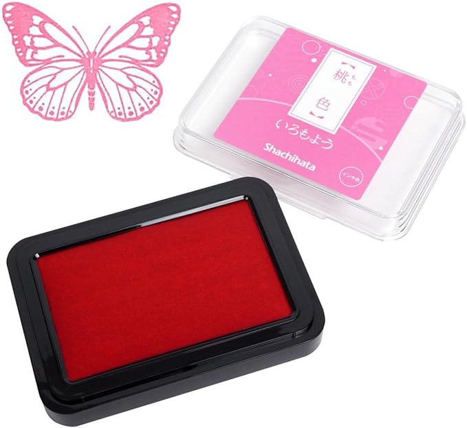 IROMOYO Stamp PAD, Traditional Japanese Ink Colour, Oil-Based Ink pad - Light Pink