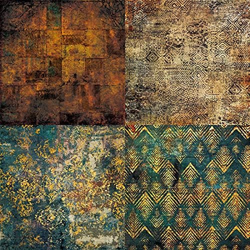 Scrapbook Paper Pad 6x6 Vintage Colored Paper, Single-Sided Decopodge Paper,Colorful Cardstock Paper Scrapbooking DIY Decorative Background Cardmaking Supplies, Junk Journal Craft Paper-24Pcs