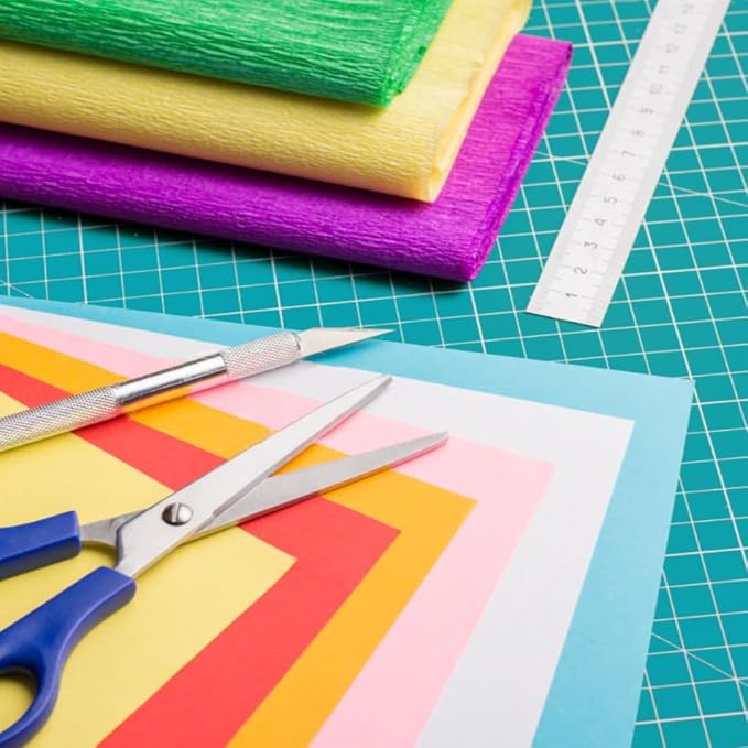 18"x24" Self Healing Cutting Mat, Sewing Mat for Crafts, Double Sided 5-Ply Table Cutting Board for Fabric Quilting Leather Modeling Hobby Project, Turquoise