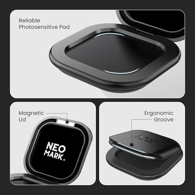 Premium Fingerprint Ink Pad, Thumbprint Ink Pad, Quick-Drying and AP-Certified, for Office Notary Supplies Identification Security ID Fingerprint Cards Law Enforcement (Black, 1 Pc)