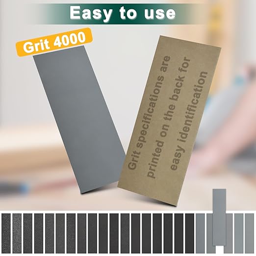 10PCS Sand Paper 4000 Grit Sandpaper Sheets, 9 x 3.6 Inch Wet Dry Sandpaper Sheets, Sand Paper for Metal, Wood Furniture, Automotive and Crafts