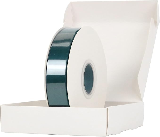 HUIHUANG Hunter Green Ribbon Green Satin Ribbon 1 inch x 50 Yards Double Face Satin Ribbons for Christmas Tree Decor Gift Wrapping Crafts Bows Floral Bouquet Cake Box Wedding Invitation Card