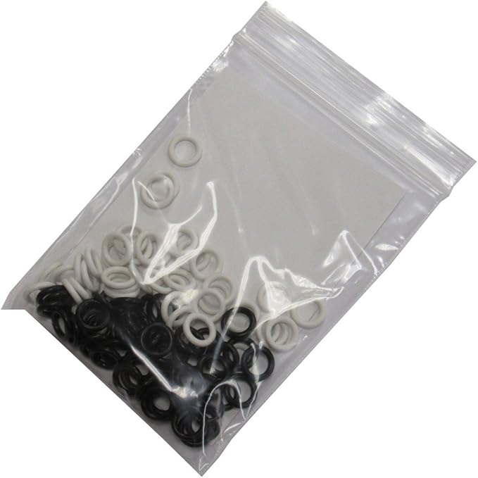 (100 Pack) Soft Stitch Ring Markers, Black & White (Small Size for Needle Sizes 0-8, for Knitting/Crochet/etc)