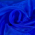 Fynite Royal Blue Organza Fabric by The Yard | 1 Yard Long | 44" Wide | Bridal Soft Sheer Organza Tulle for DIY Wedding Dress Fashion Craft Decorations