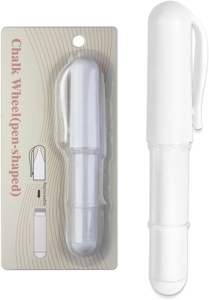 Sewing Chalk for Fabric, Wipeable and Washable Fabric Chalk for Sewing, Etailed Marking on Fabrics, Cottons, Leathers - White