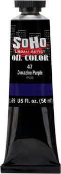Soho Urban Artist Oil Paint - Dioxazine Purple, 50 ml Tube - Best Valued Oil Colors for Painting, Excellent Pigment Load