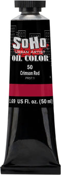 Soho Urban Artist Oil Paint - Crimson Red, 50 ml Tube - Best Valued Oil Colors for Painting, Excellent Pigment Load