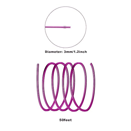 3mm Aluminum Craft Wire, 50 Feet 9 Gauge Bendable Anodized Metal Wire for Sculpting, Jewelry Making, Armature Making, Wire Weaving and Wrapping