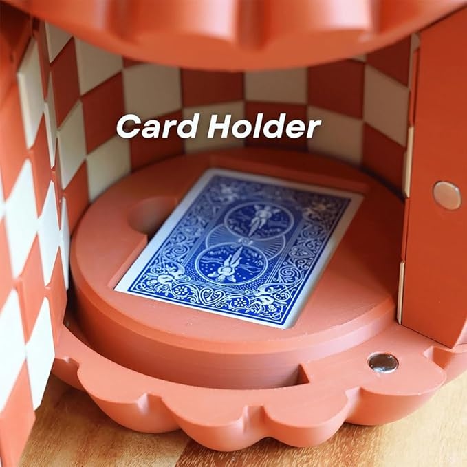 Pumpkin Board Game Set,Magnetic Pumpkin Chess Expansion Pack Gourd Games,3D Printing Portable Checkers with Checkers Board,Dice Tower,Card Storage,Dice Storage,and Boards,Christmas Decor Gift(#1)