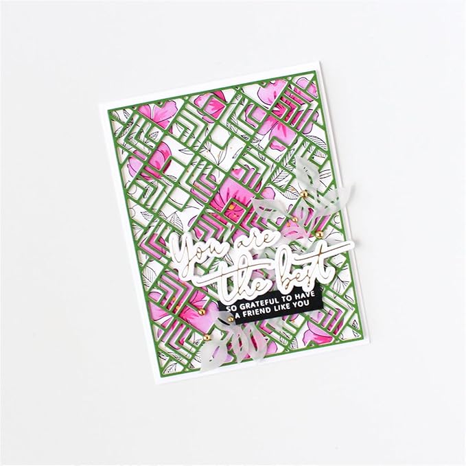 Cutting Dies Metal Stencils Scrapbooking Tools Flowers Lace Frame DIY Embossing Template for Paper Card Making Album Arts Crafts Supplies (Frame 4)