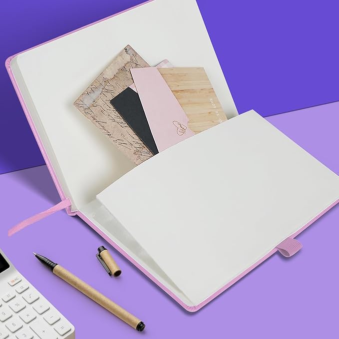 6 Pack Lined Journal Notebooks for Work, Travel, College, A5 Size 100 GSM Thick Paper, Classic Ruled, Hardcover Notepad for Writing 160 Pages, 5.5 x 8.3 inch, 6 Multicolors