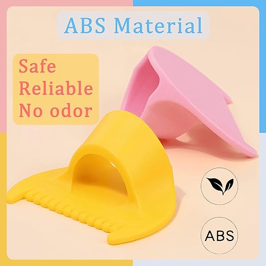 2 PCS 4mm Edge Lock Seam Guide, Mini Sewing Finger Ruler for Hand Sewing, DIY Sewing Kit Tool, Sewing Needle Gauge Measuring Guide, Yellow
