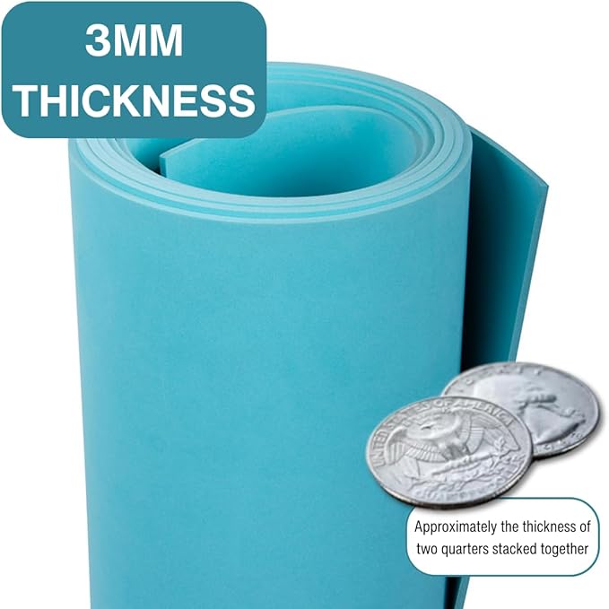 LotusFoam Large 3mm EVA Foam Sheet - 44"x 85" High Density Foam 130 kg/m3 for Cosplay, Costumes, Crafts, Flooring, Outdoor Use - 35 Colors (Key Lime) - Key Lime