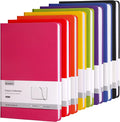 Comix 8 Pack Lined Journal Notebooks for Work, 240 Pages, 5.5"x8.3", Hardcover, A5 Medium College Ruled, Journaling Notebooks for Notes-taking, Fits for Office School Home