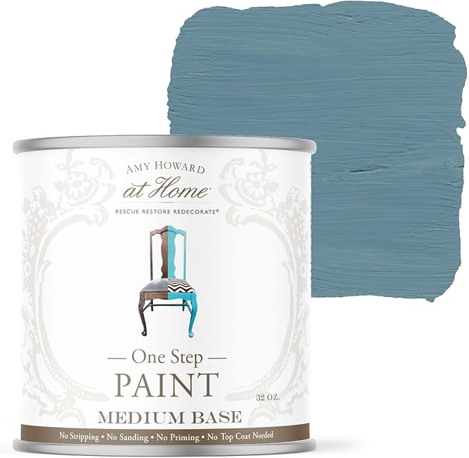 AMY HOWARD AT HOME Chalk-Based One Step Paint for Furniture, Cabinetry, Decor, Finish, and More | No Stripping, Sanding, or Priming | Medium Base | 32 Ounce | Vintage Affliction