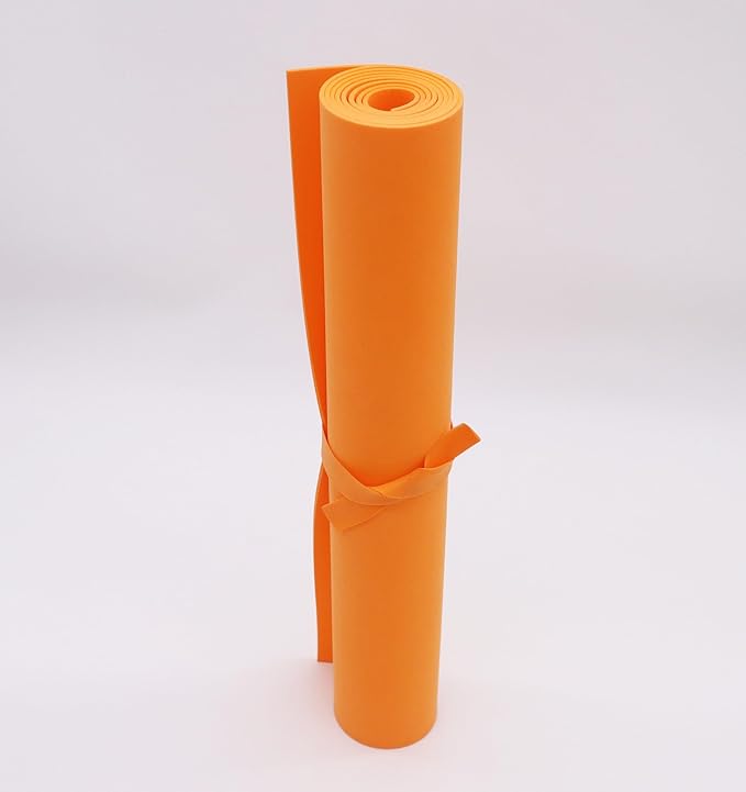 OISAKLD Orange EVA Foam 2mm-10mm 13.7"×39" Craft Foam Sheet 74 kg/m³ Foam Cosplay for Craft Model Cosplay 2mm