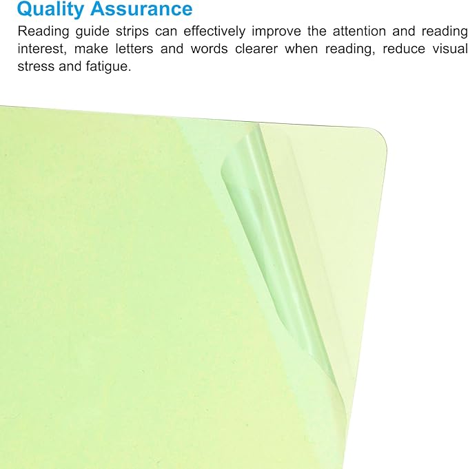PATIKIL A4 Size Guided Reading Sheet, 5pcs Correction Lighting Gel Filter Colored Overlay Transparent Color Film for Classroom Photo Studio, Light Green